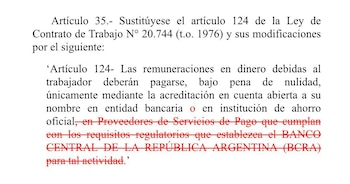 El texto legal muestra el