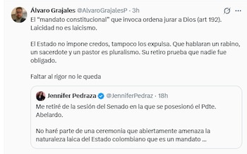 El abogado de la Universidad Javeriana sostuvo que no se violó ningún artículo de la Constitución - crédito @AlvaroGrisalesP/X