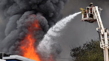 El incendio en la sede