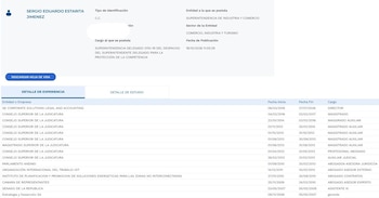 La hoja de vida de Sergio Eduardo Estarita Jiménez se publicó el lunes 19 de octubre de 2026 en el sitio web de Presidencia de la República - crédito @PaoHerreraC/X