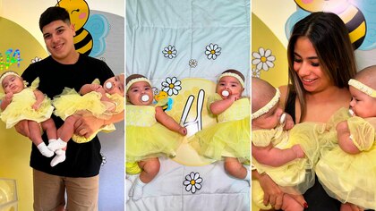 Daniela Celis y Thiago Medina festejaron 4 meses de sus gemelas: las tiernas fotos que emocionaron a sus seguidores