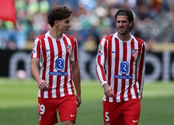 Los jugadores del Atlético de