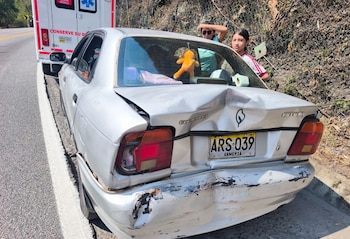 Un accidente entre dos automotores