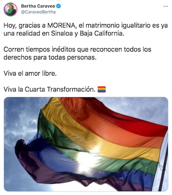 La senadora Bertha Caraveo celebró