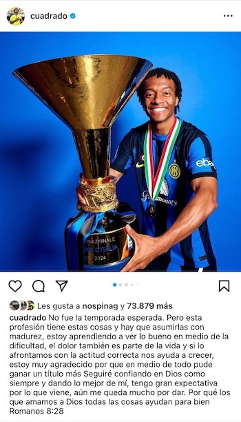 El jugador colombiano se quedó