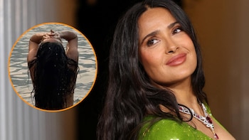 Salma Hayek celebra sus 60 años con una atrevida sesión de fotos en el mar