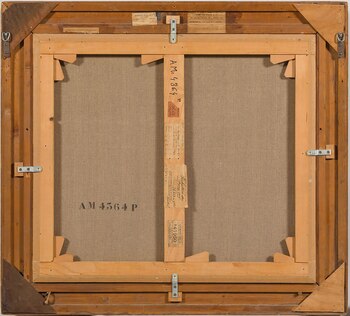 El dorso del cuadro "Desnudos