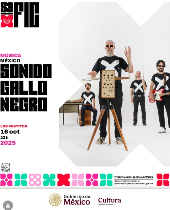 Sonido Gallo Negro se presentó en el Festival Internacional Cervantino de este 2025. Foto: Instagram/@sonidogallonegro.
