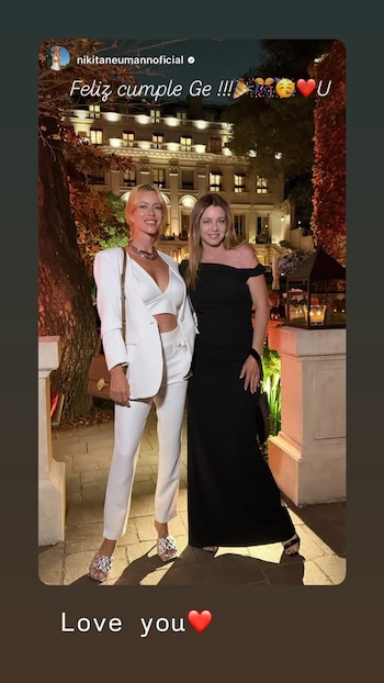 Nicole Neumann publicó dos saludos para Gege Neumann e incluyó su cumpleaños en el festejo por los 100 programas de Solo con Niki