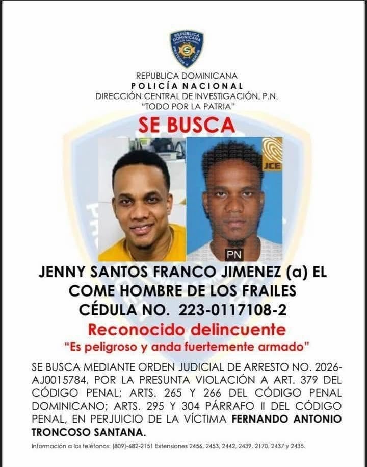 El expediente de Santos Franco Jiménez incluía antecedentes por asociación de malhechores, homicidio y robo./ (Redes Diego Pesqueira)
