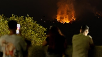 La UME asegura que el incendio entre Ávila y Madrid está contenido "ciertamente", aunque mantiene "cabezas activas"