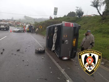 Accidente en la curva de