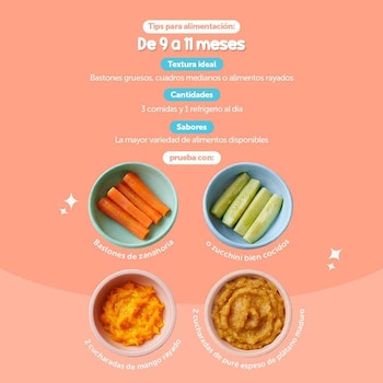 La alimentación complementaria a la Lactancia Materna debe iniciar a los seis meses de edad.
Es una etapa de descubrimiento y aprendizaje para los bebés y sus familias. (Imagen cortesía Ministerio de Salud)