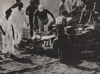 Así quedó su coche luego de su accidente fatal en Monza, en 1970 (Archivo CORSA)