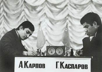 Anatoly Karpov y Gary Kasparov