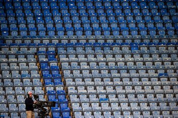 Un cámara grabando un partido