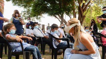 Fabiola Yañez firmó un convenio para llevar agua segura a 90 familias del paraje chaqueño Pampa Cejas