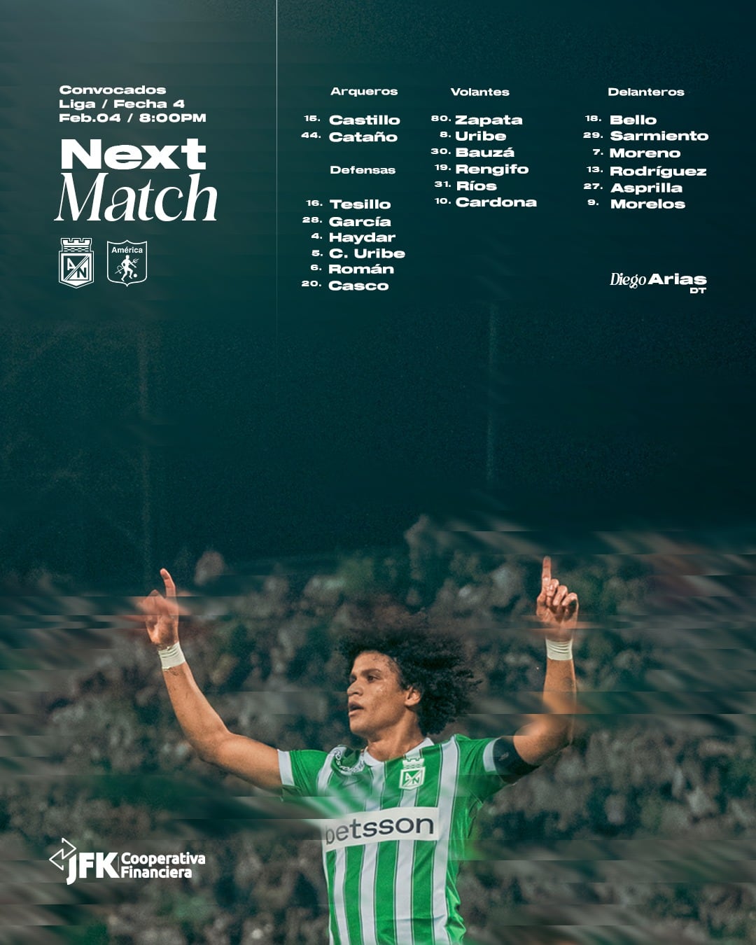 - crédito Jefatura de Prensa de Atlético Nacional