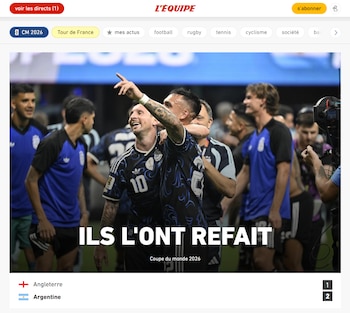 Portadas de los medios - Argentina 2 - Inglaterra 1