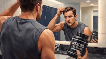 ¿La creatina puede provocar pérdida de cabello? Qué midió un ensayo en hombres jóvenes