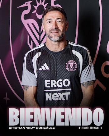 La presentación del Inter Miami al Kily González, el nuevo entrenador del equipo (@InterMiamiCF)
