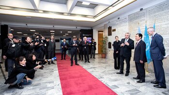 Alberto Fernández y Qu Dongyu