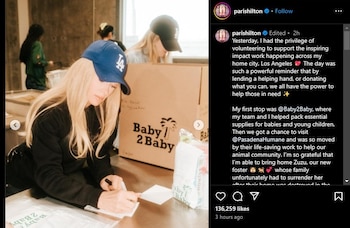 Paris Hilton ha donado más