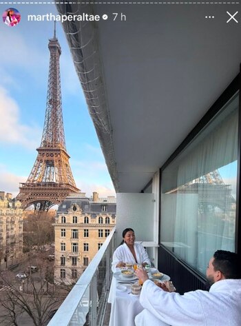 El viaje de la senadora Peralta al exclusivo Hotel Pullman en París generó una discusión sobre autenticidad cultural y coherencia política - crédito @marthaperaltae/Instagram