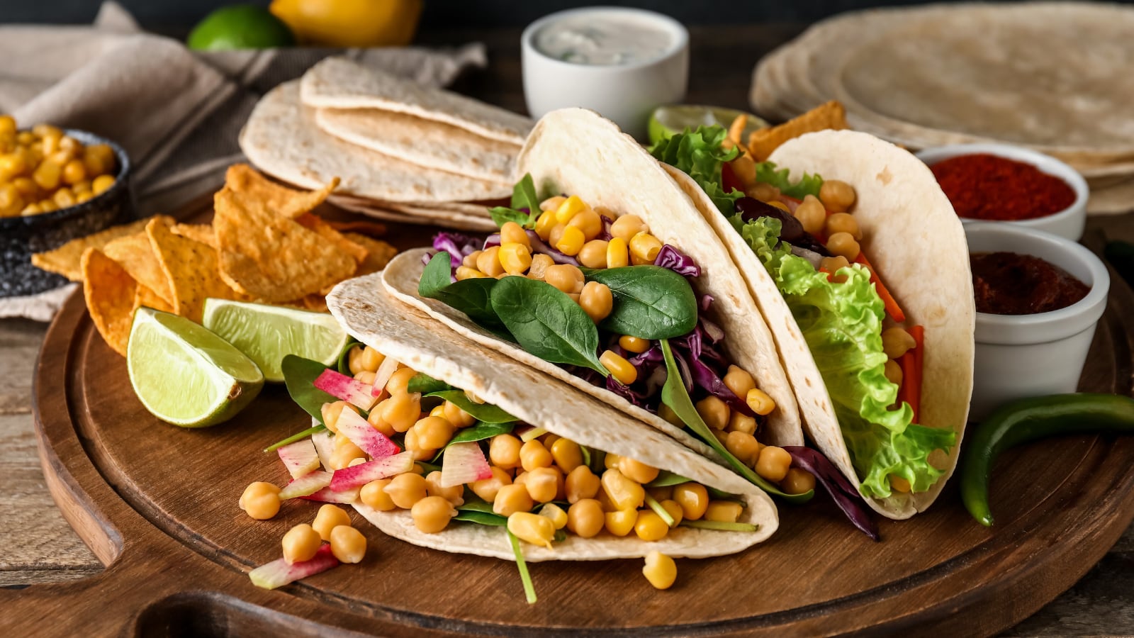 Diferentes ofertas de tacos veganos en CDMX. (Shutterstock España)