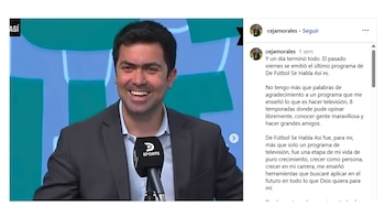 Rodrigo Morales se despidió del