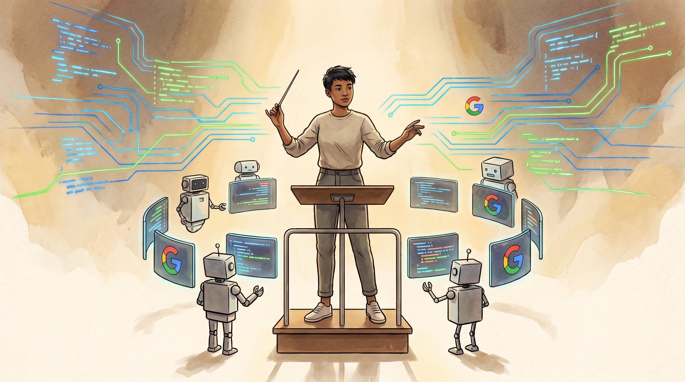 El futuro del trabajo técnico: de escribir código a coordinar equipos de agentes inteligentes en un entorno cada vez más automatizado.
(Imagen Ilustrativa Infobae)