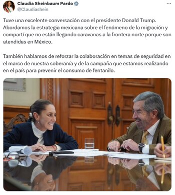 La presidenta informó de su