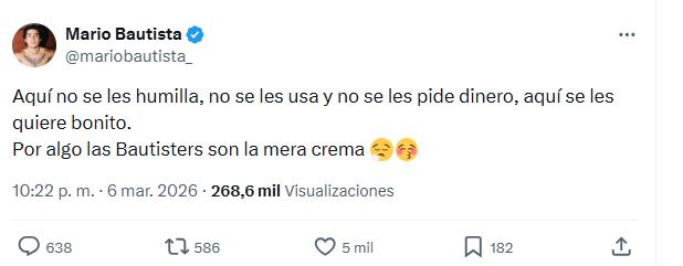 El mensaje de Mario Bautista y la reacción de las coders y las bautisters(RS)