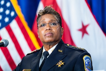 Pamela A. Smith, quien renunció como jefa de policía de Washington D.C. en diciembre, fue criticada en las investigaciones federales dirigidas por los republicanos sobre el departamento de policía. (Demetrius Freeman/The Washington Post)
