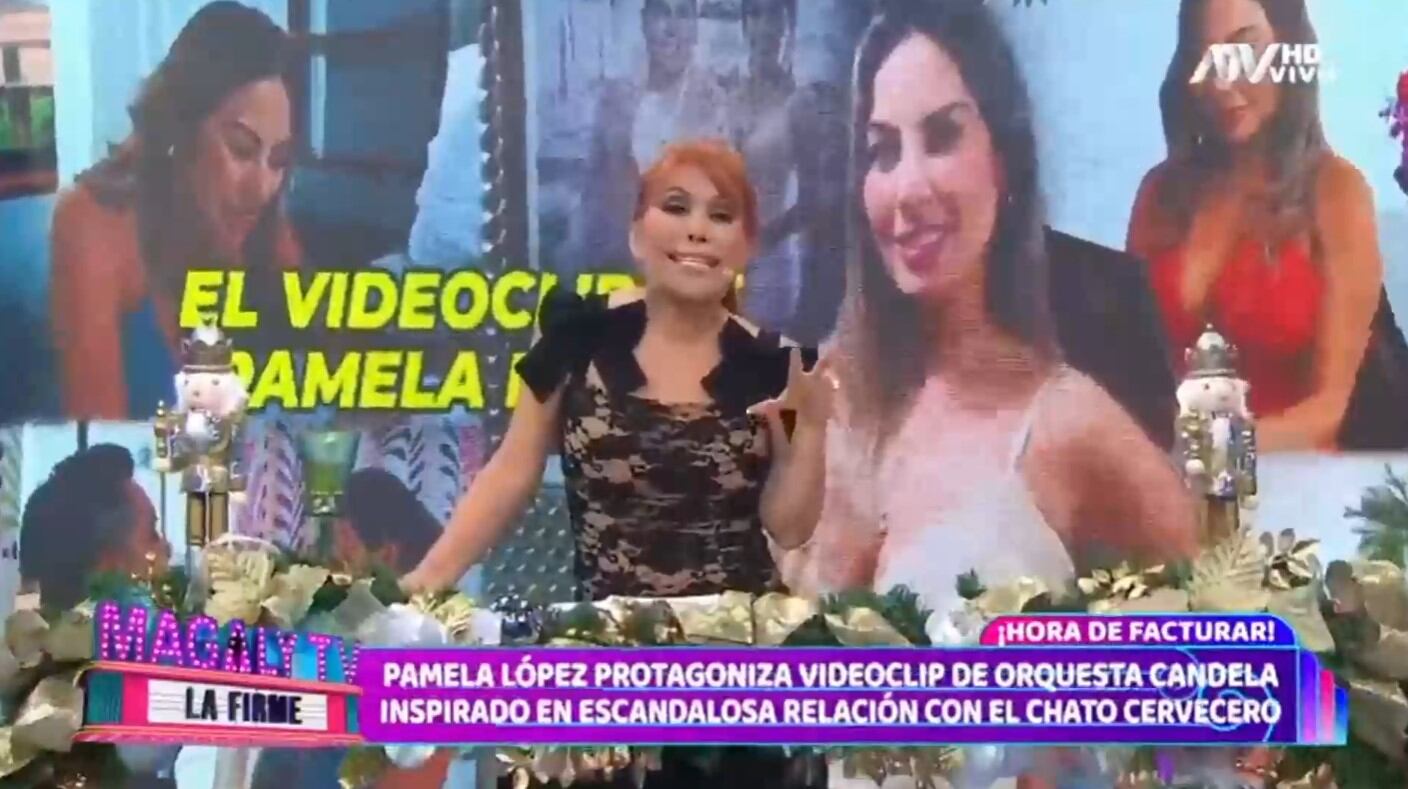 Pamela López revive su historia de amor con Christian Cueva para videoclip de cumbia y Magaly Medina dice: “¡Qué falso su llanto!”. (Captura: Magaly TV La Firme)