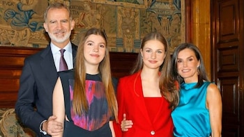 Felipe VI, la infanta Sofía,