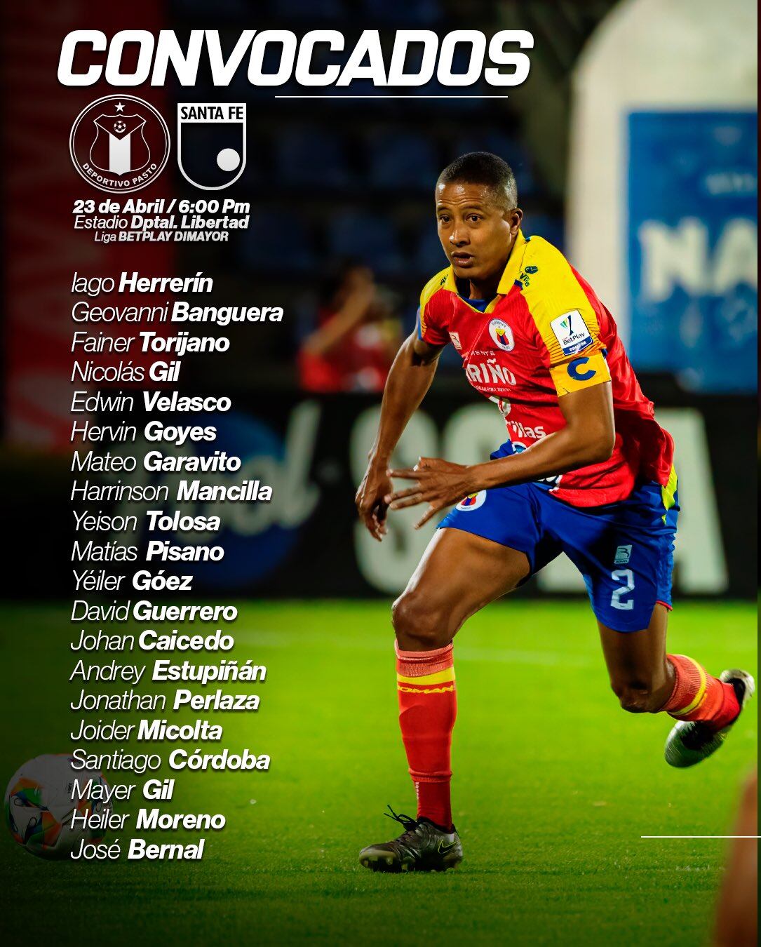 El cuadro Volcánico quiere asegurar la cabeza de serie en la Liga BetPlay-crédito @DeporPasto/X