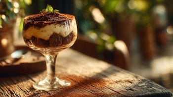 Tiramisú en copa postre clásico