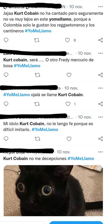 Reacciones en Twitter a imitador