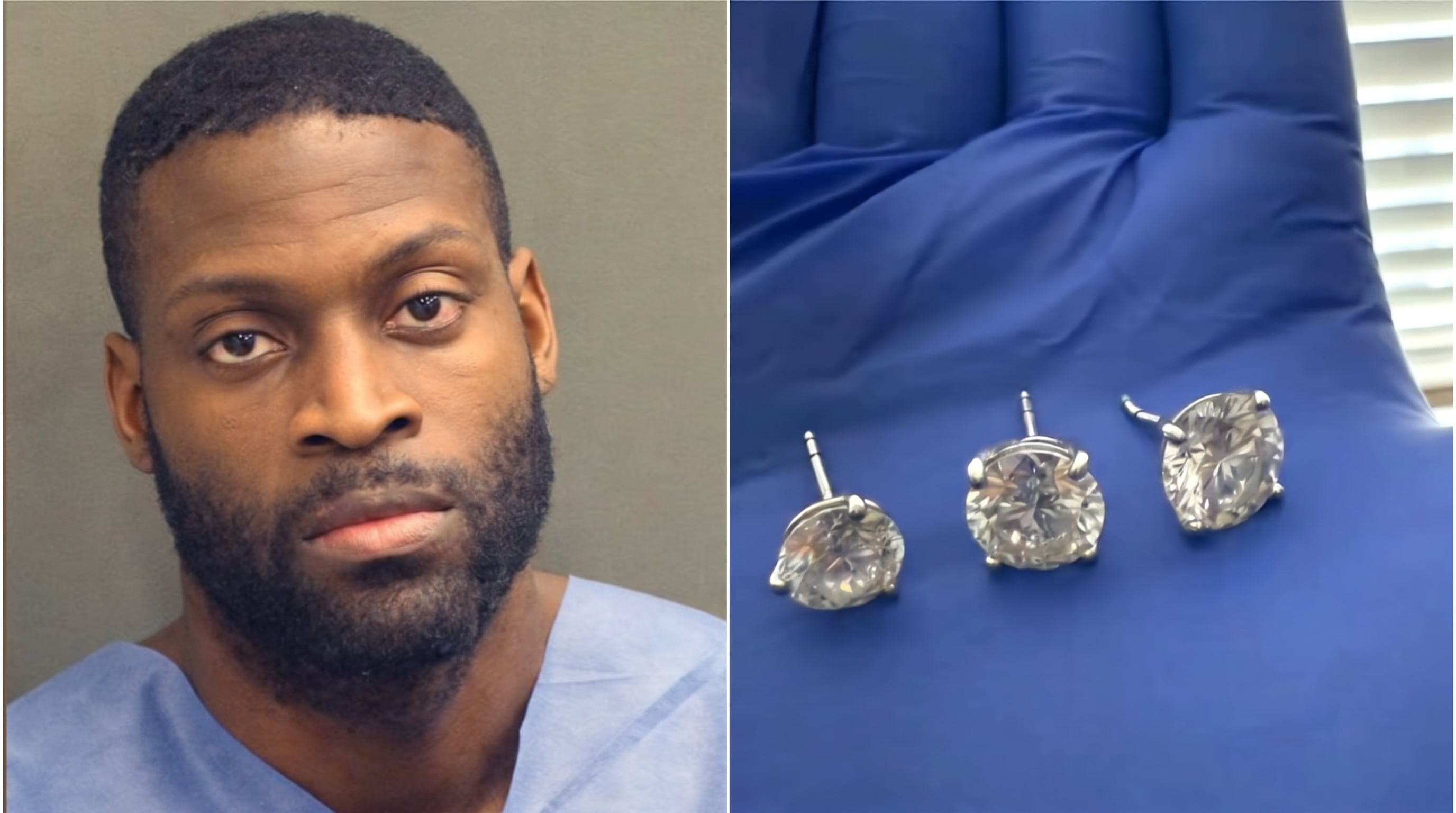 Un hombre robó pendientes de diamantes valuados en más de USD 760.000 y se los tragó para ocultarlos de la policía
