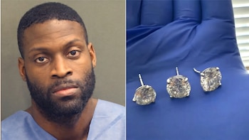 Un hombre robó pendientes de diamantes valuados en más de USD 760.000 y se los tragó para ocultarlos de la policía