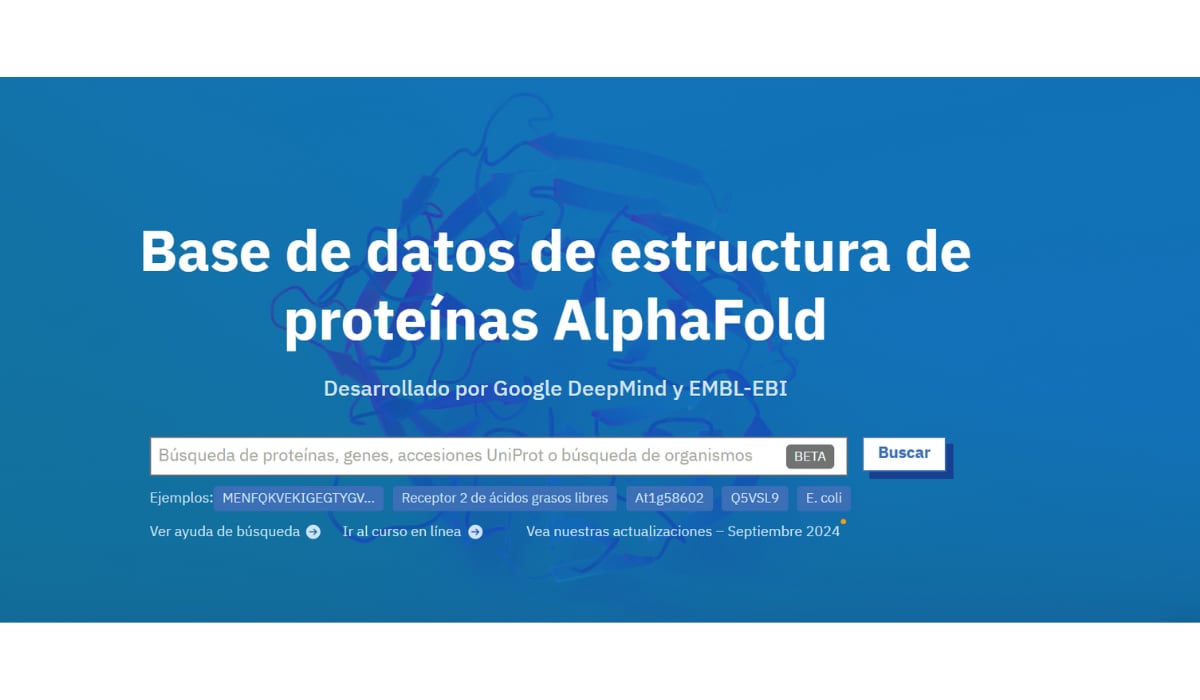 La plataforma de AlphaFold es gratuita para todo el mundo. (AlphaFold)