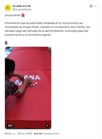 La Alcaldía de Santiago de Cali abrió actuaciones administrativas por la presunta vulneración de las normas sobre espacio público (Alcaldía Cali/X)