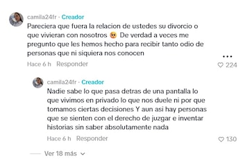 La pareja del futbolista respondió a los comentarios sobre el divorcio de Sergio Peña y Valery Revello.