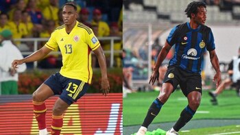 Yerry Mina y Juan Guillermo