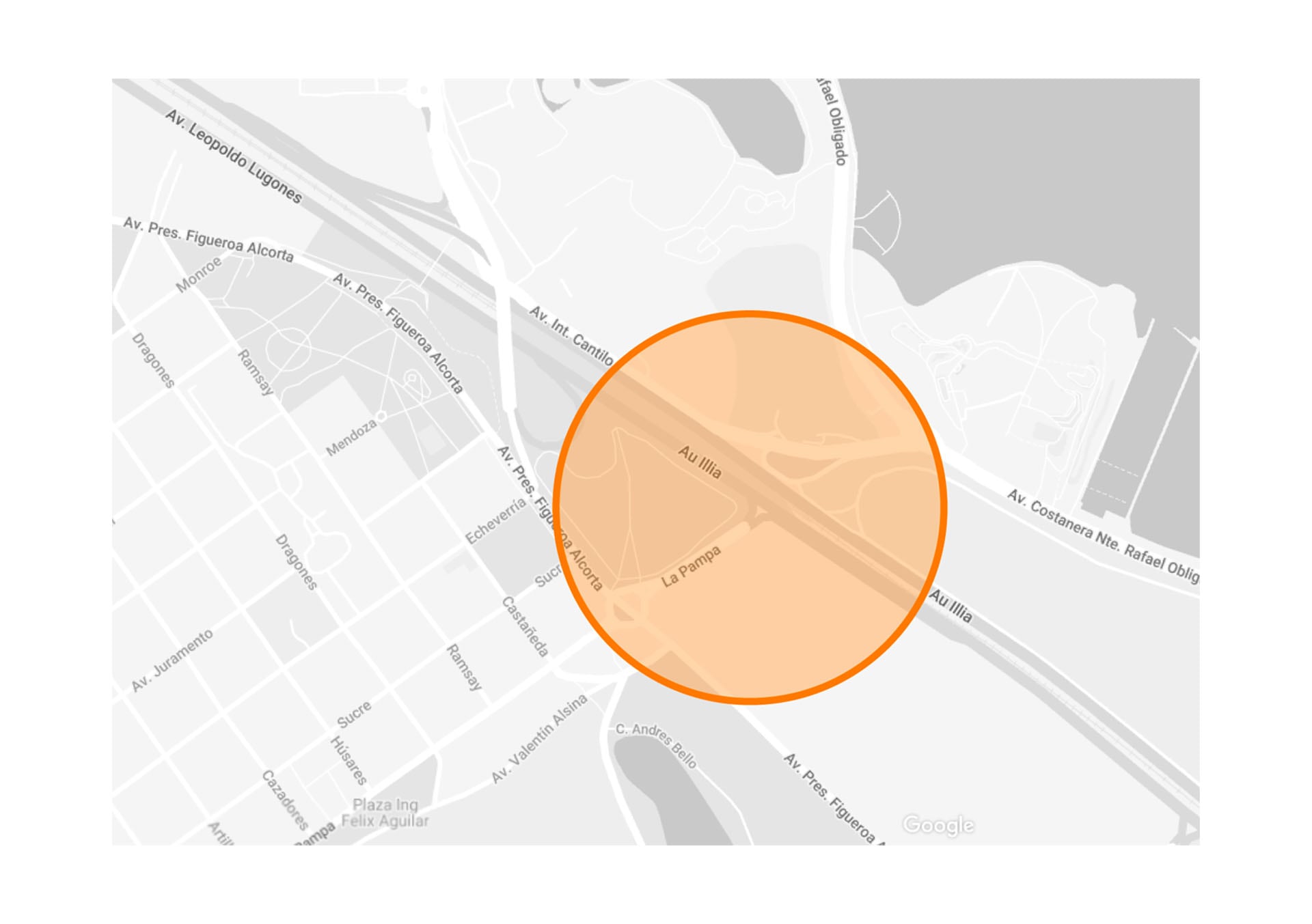 La zona donde se realizan las obras de construcción del túnel vehicular y puente peatonal