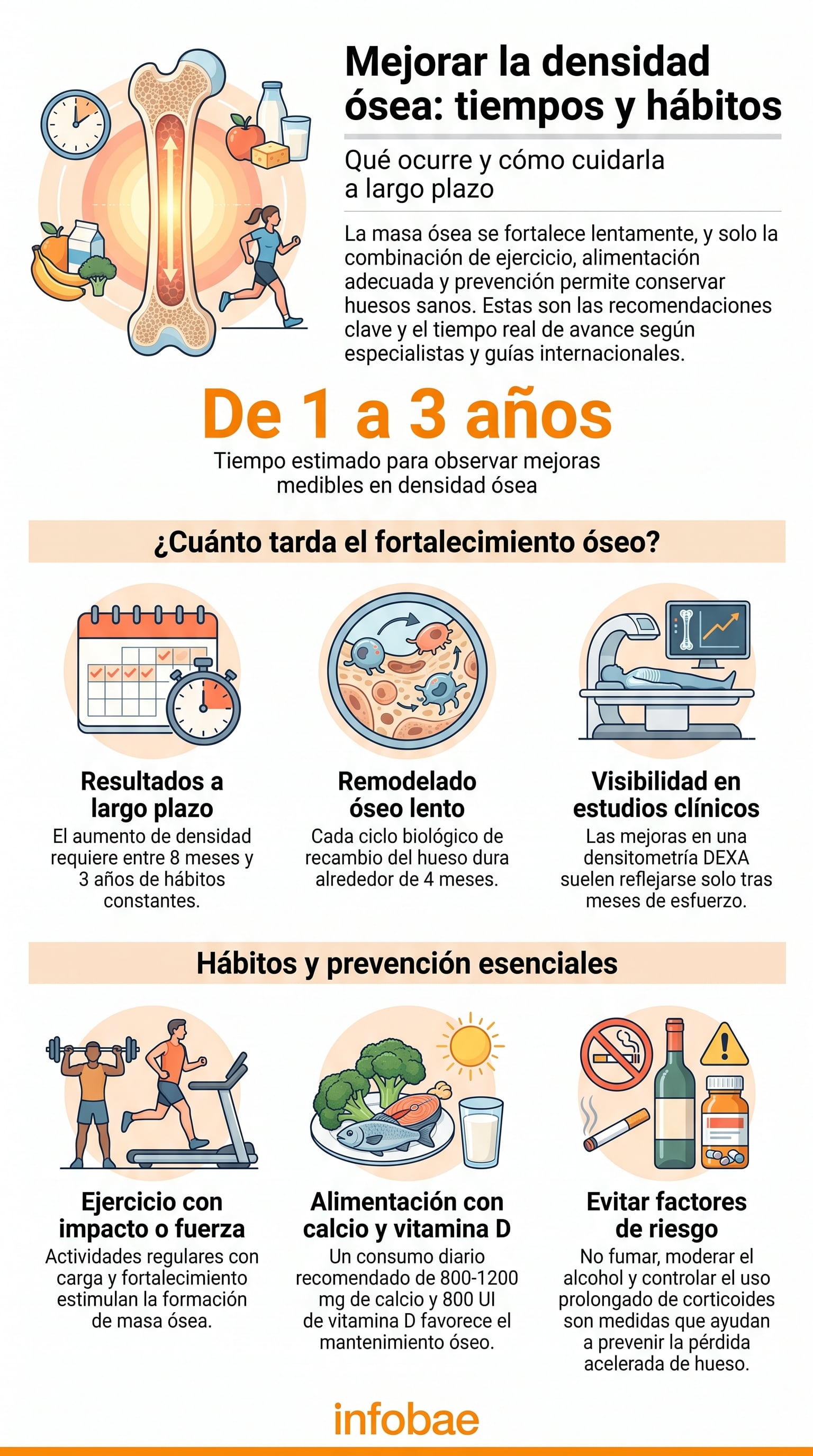 Desde la adultez, el objetivo central pasa a ser conservar el capital óseo. (Imagen Ilustrativa Infobae)