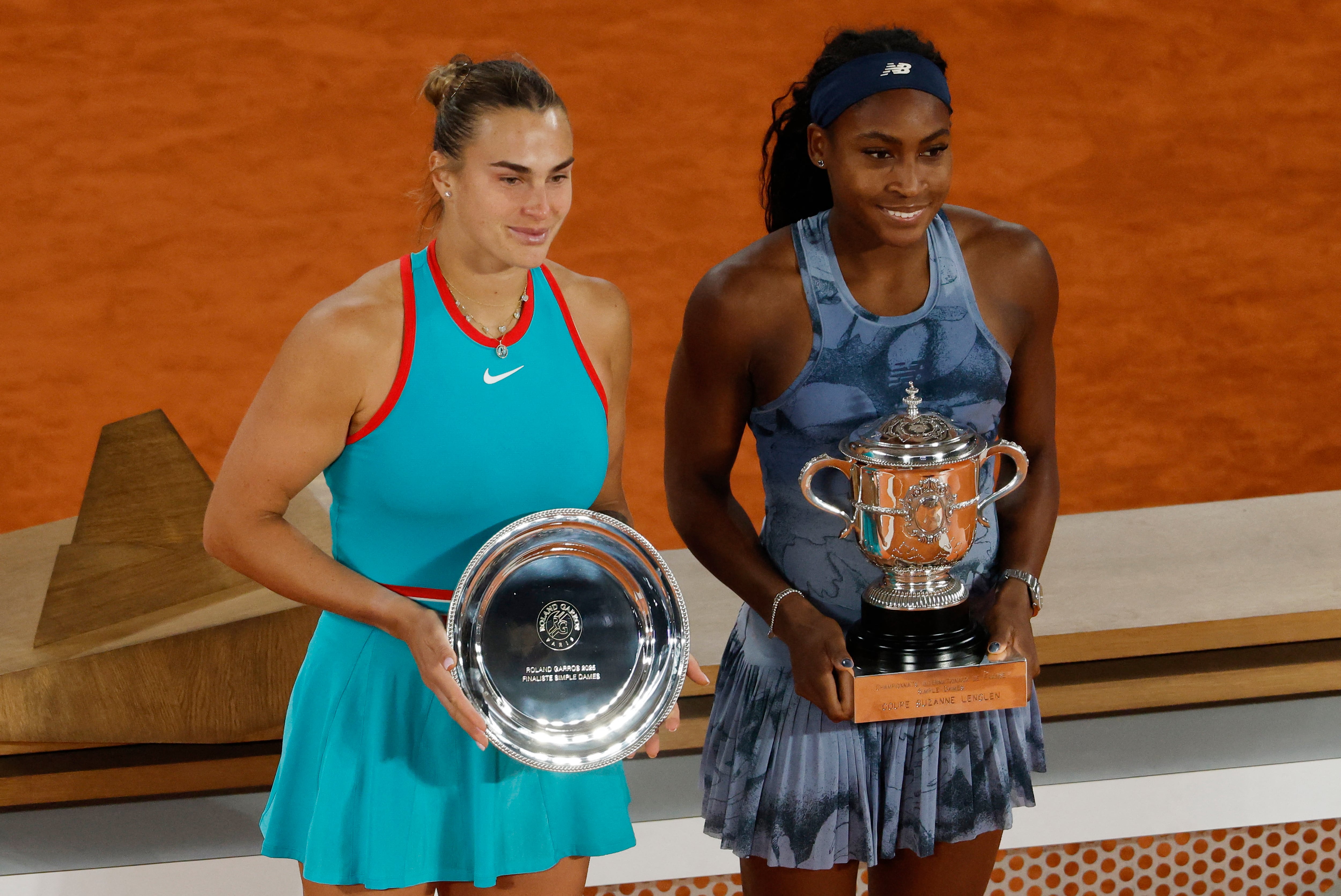 Coco Gauff venció en tres sets a la bielorrusa (REUTERS/Stephanie Lecocq)