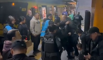 El momento de la detención de Dellecarbonara