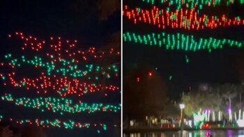 Usuarios captaron drones cayendo del